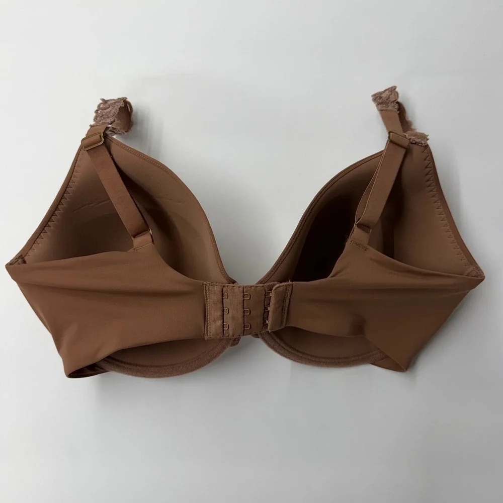 Natori Pure Luxe Contour Underwire T-Shirt Bra Size 34DDD Brown 732080